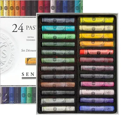 Pastellkreiden-Set 24 Stück, weich, extra fein, Künstlerqualität
