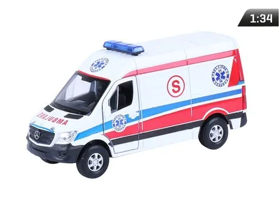 Zdjęcie produktu dla Model 1:34, Mercedes-Benz Sprinter AMBULANS, biały (A884MBSAMB)