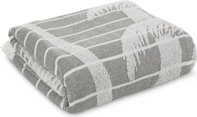 Zdjęcie produktu dla Ręcznik plażowy z frędzlami HAWAII 90X170 srebrny