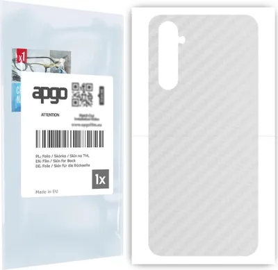 Produktbild von apgo Rückseite Schutzfolie für Realme 6 -  Hinten Schutzfolie Carbon Transparent (durchsichtig), Rückseite Folie schützt vor Kratzern und Fingerabdrücken