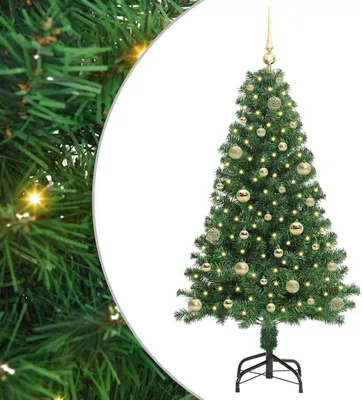 Produktbild von vidaXL Künstlicher Weihnachtsbaum mit 150 LEDs mit Ständer Grün 150 cm
