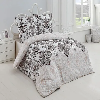 Produktbild von Bettwäsche 155x220 cm – Bettwäsche Set 2-teilig 155 x 220 cm, Renforcé 100% Baumwolle, Bettbezug mit 1 Kissenbezug 80x80 cm, , Reißverschluss, weich und atmungsaktiv