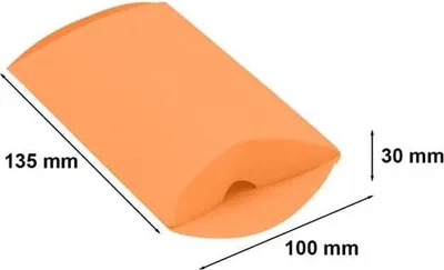 Zdjęcie produktu dla Pudełko Ozdobne Prezentowe Kartonik Poduszka 135x100x30 Z Pomarańczowe S