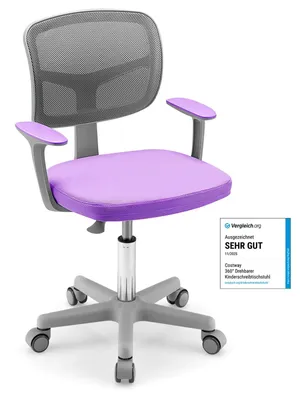 Kinderbureaustoel höhenverstellbar 80-91,5 cm, 360° drehbar, ergonomisch
