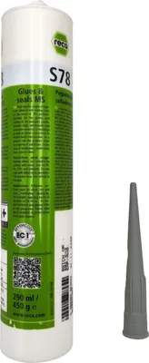 Produktbild von Reca S 78 Klebt & Dichtet MS Grau Klebemasse Dichtmasse Konstruktionskleber Baukleber KFZ Kleber 290ml