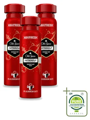 Produktbild von 3 x Old Spice Deospray Astronaut, aluminiumfrei, 150 ml - Großpackung - 3 Stücke