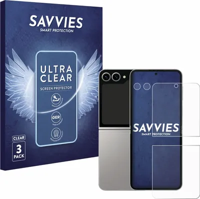 Produktbild von 6x Für Samsung Galaxy Z Flip 6 (Display+Kamera) Schutzfolie Savvies Displayschutz Display Schutz Folie Klar Transparent