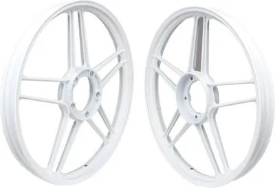Immagine prodotto di 2x cerchio fuso (cerchio a stella) bianco 1,35x17 pollici per Puch Maxi - Citomerx