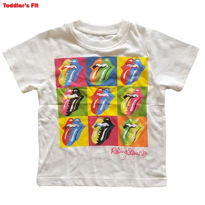 Produktbild von Die Rolling Stones - Zweitonzungen Kinder 3 Jahre T-Shirt - weiß