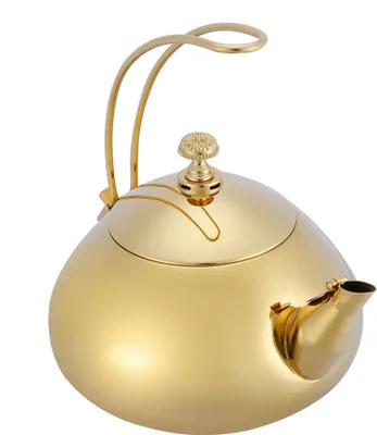 Produktbild von Nerezová kanvica Classic 1,5 l na indukčné variče, rýchlovarná kanvica, rýchly ohrev vody, panvica (zlatá)
