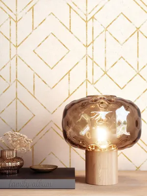 Produktbild von NEWROOM Tapete Beige Vliestapete Linien - Mustertapete Grafisch Gold  Grafisch Muster Grafiktapete Geometrisch