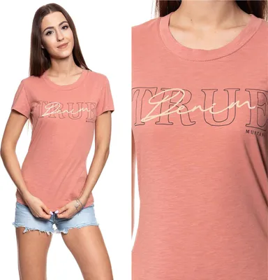 Produktbild von MUSTANG Damen, T-Shirt ALEXIA C PRINT, S, Orange, sport, tshirt, shirt