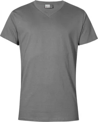 Produktbild von Premium V-Ausschnitt T-Shirt Herren, Stahlgrau, L