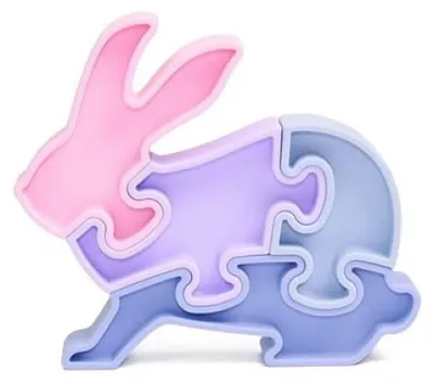 Immagine prodotto di Petikids Puzzle 3D in silicone coniglio viola