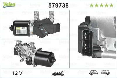 Immagine prodotto di Motore tergicristalli anteriore 12 V VALEO IAM-Expertise, compatibile tra l'altro con RENAULT CLIO