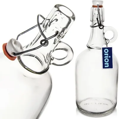 Produktbild von Orion Glasflasche Flasche aus Glas mit Bügelverschluss 1 L