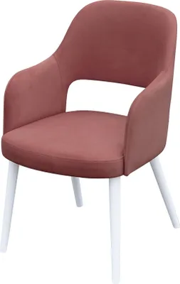 Obrázok produktu pre Čalúnená jedálenská stolička MOVILE 52 - biela / ružová