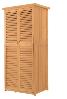 Immagine prodotto di Capanno da giardino in legno per attrezzi da giardinaggio | Colore: naturale | Dimensioni: 46,5 x 87 x 160 cm