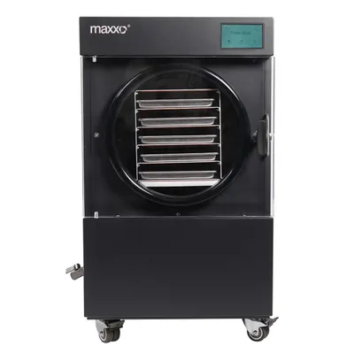 Zdjęcie produktu dla Maxxo Lyo Pro Compact liofilizator do żywności suszenie przez zamrażanie -50 °C, 5 tac ze stali nierdzewnej, sterowanie za pomocą aplikacji TUYA,  bardzo niskie zużycie energii , 1400 W