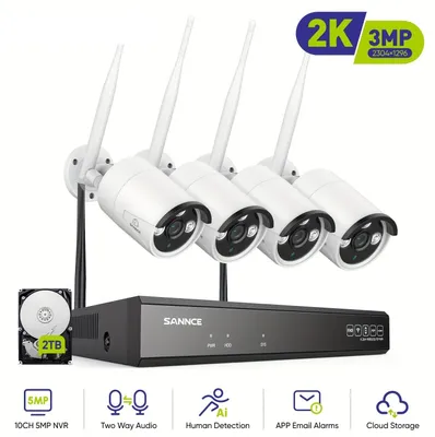 Obrázok produktu pre Bezdrôtová bezpečnostná kamera – WiFi kamerový systém – monitorovacie kamery – súprava bezpečnostných kamier