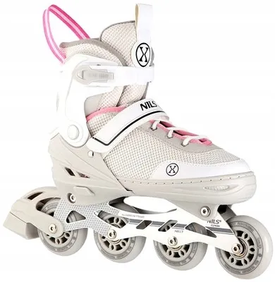 Produktbild von Nh18188A 2In1 Grau-Rosa Gr. S(29-33) Rollskater Mit Hockey-Rutsche Nils Extreme