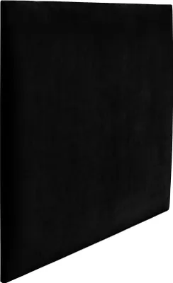 Produktbild von RAVIO Wandpaneel Wandkissen als Kopfteil für Bett 3D Wandverkleidung mit Schaumstoff Wandpolster Wanddeko (40 x 40 cm, Farbe: Schwarz - Magic Velvet 2219)