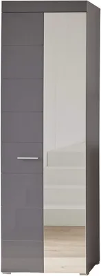 Produktbild von trendteam Garderobe Garderobenschrank Amanda Grau Melamin/Agave grau HG.TZ 62 x 195 x 38 cm