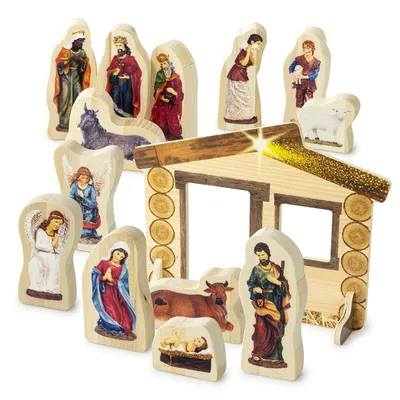 Produktbild von Holzset "Weihnachtskrippe"