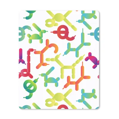 Produktbild von MuchoWow® Mauspad Mousepad Ballon - Muster - Tiere 30x40 cm - Mousepads - Maus Mat - Pad - Mausunterlage - Mausmatten