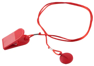 Immagine prodotto di Interruttore di sicurezza universale per tapis roulant, lucchetto per attrezzi da palestra, chiave di sicurezza rossa (magnetica, piccola)