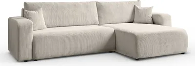 A sectional sofa on a white background.