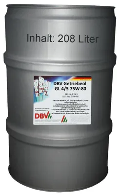 Produktbild von DBV 75W-80 GL4/5 (vollsynthetisch) 208-Liter-Fass