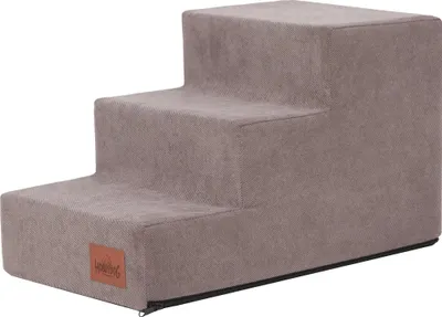 Obrázek produktu pro Schůdky pro psy Hobbydog, Savoy, ve dvou velikostech, protiskluzové, odolné, různé barvy - 3 schůdky - 50 x 30 x 30 cm [velikost: M] - Cappuccino