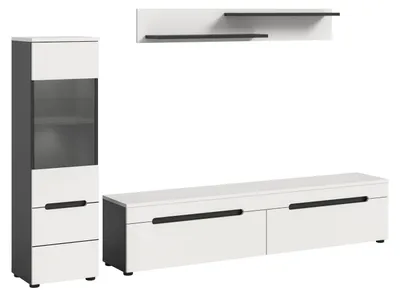 Produktbild von Canu Regal C7 System inkl. Beleuchtung weiß, dunkelgrau.