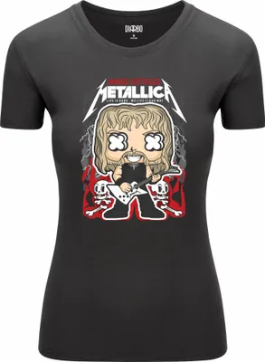 Immagine prodotto di Diarbo t-shirt da donna con stampa amante della musica Metallica poster grigio scuro taglia XXL