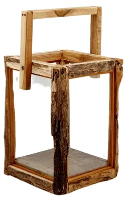 Produktbild von Dekorative Holzlaterne, handgefertigt