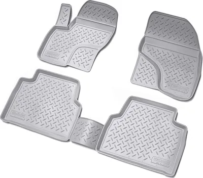 Zdjęcie produktu dla gumowe dywaniki podłogowe 3D do FORD Kuga I (MK1) | BJ 2008-2013 | szare z obramowaniem