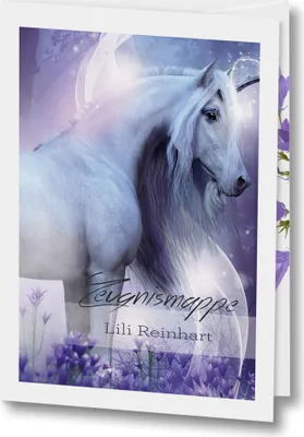 Produktbild von Zeugnismappe mit Name Unterschriftenmappe personalisiert Magic Unicorn A4 Schulbeginn Einhornmappe Pferde
