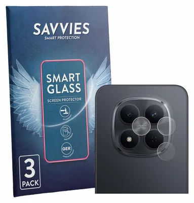 Produktbild von 3x Savvies Schutzglas Folie für Xiaomi Redmi Note 15 Pro 5G (NUR Kamera) 9H Panzer Schutzfolie Glas Displayschutz klar transparent