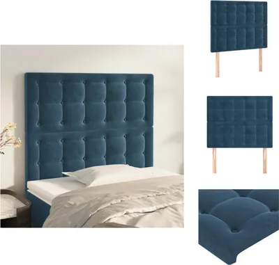 Immagine prodotto di vidaXL Testiere 2 pz. Velluto blu scuro 80x5x78/88 cm - Testate e piedi