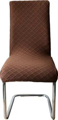 Image de Home Elements Housse de chaise, couleur marron Quantité : 6 pièces, Dimensions : 38 x 38 x 45 cm