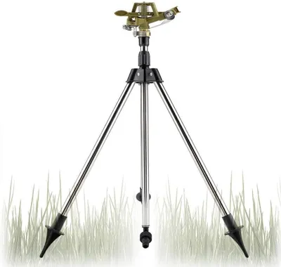 Produktbild von Bewässerungs Set Teleskop Stativ Edelstahl Sprinkler 360° verstellbar Zink Bewässerung Sprüher drehbar Bewässerungsgerät für Garten Rasen