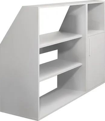 Produktbild von Schrank unter Dachschräge mit 1 Tür, 2 Regalböden & 1 Fach - Weiß - ADEZIO