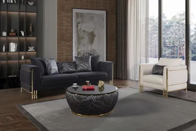 Produktbild von Polstermöbel Kombination Wohnzimmer Garnitur Couch Polster Set 3+1 Sitzer