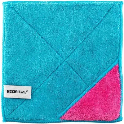 Produktbild von Kochblume Microfasertuch - 18?x?18 cm türkis-pink 85% Polyester 15%Polyamide 20109.07