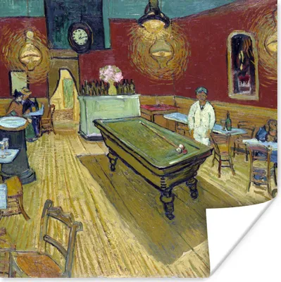 Produktbild von MuchoWow® Poster Das Nachtcafé - Vincent van Gogh 75x75 cm - Wand Dekoration