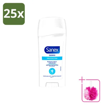 Image de 25 sticks de déodorant Sanex Dermo Protector, 65 ml chacun - Lot de 25