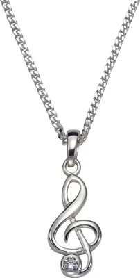 Produktbild von Zeeme Silber Halskette 925/- Sterling Silber 45cm weiß Zirkonia weiß 500244723-45