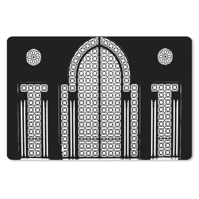Produktbild von MuchoWow® Mauspad Mousepad Architektur - Schwarz - Weiß - Muster 27x18 cm - Mousepads - Maus Mat - Pad - Mausunterlage - Büroartikel - Desk Matten