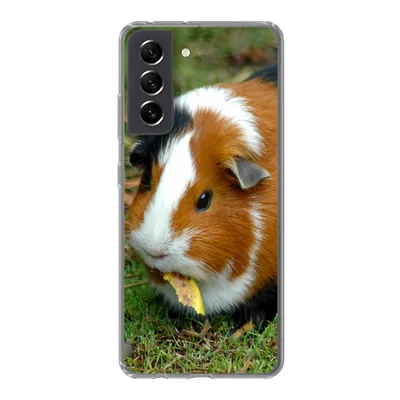 Produktbild von MuchoWow® Handyhülle Schutzhülle Hülle für Samsung Galaxy S21 FE Meerschweinchen draußen Silikon Softcase Handy Hülle - Mobiltelefonhülle